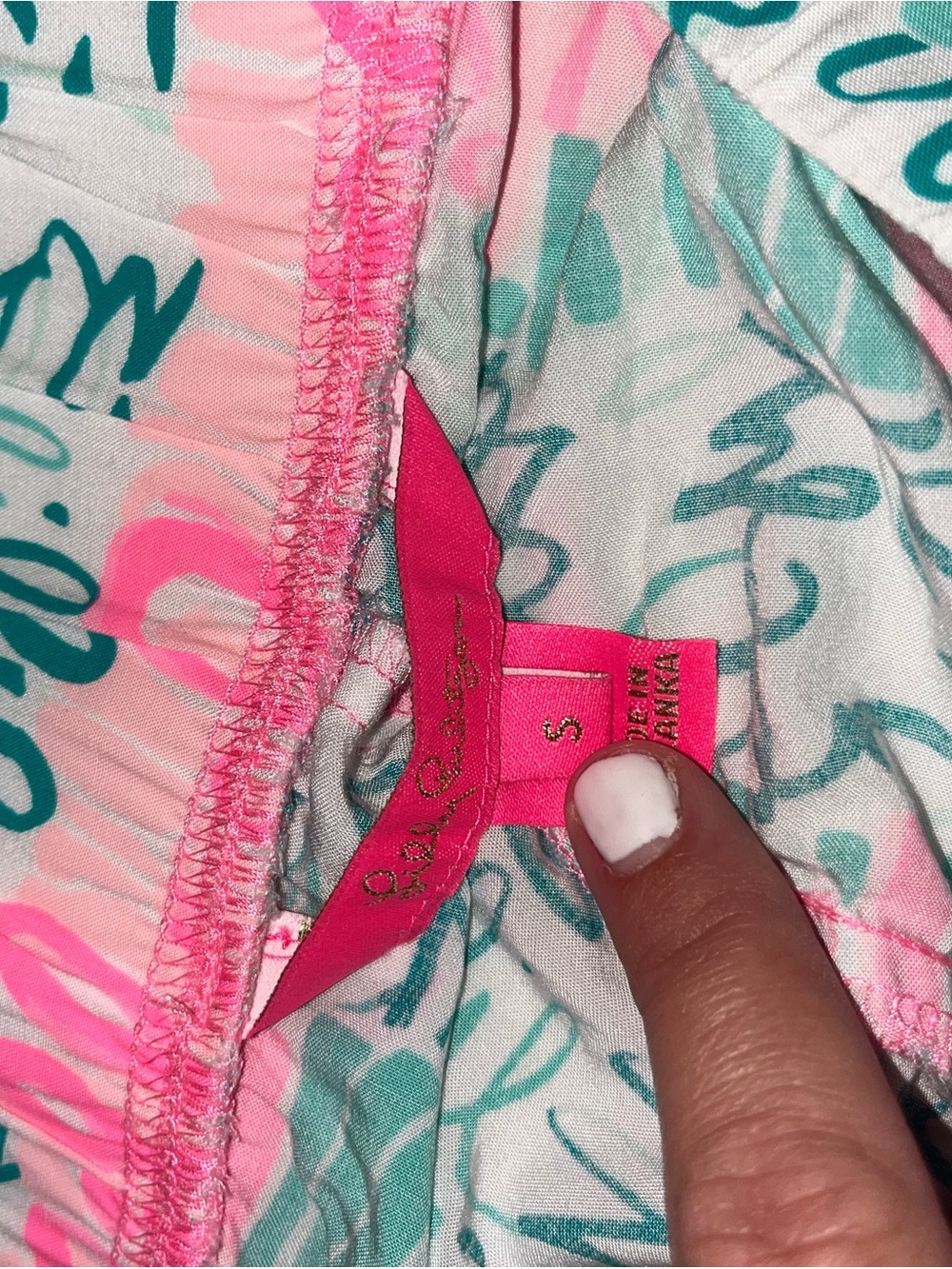 Lilly Pulitzer Bal Harbour Palazzo Pant Pink & Blue Wide-Leg Lounge Soft Pants S - Picture 3 of 9